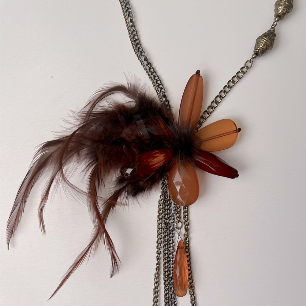 Long statement necklace